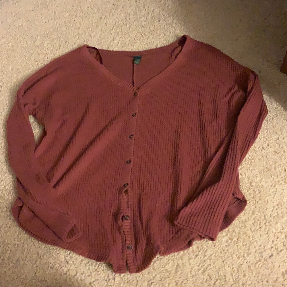 waffle knit sweater